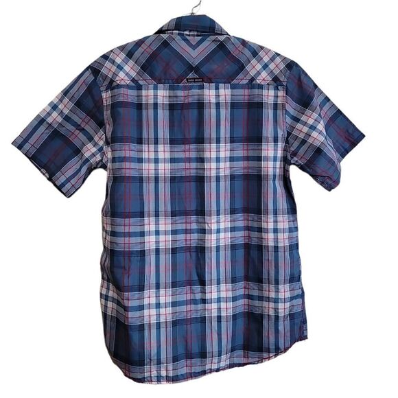 Swiss Cross Men's Blue Plaid Short-Sleeve Shirt Sz Medium - Picture 5 of 8